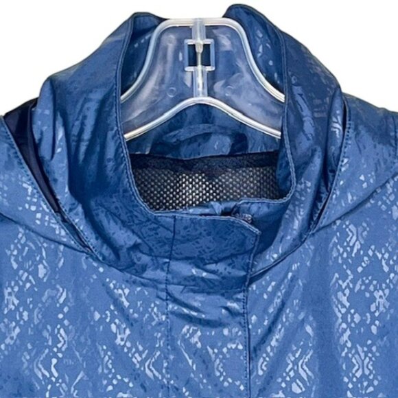 Eddie Bauer Packable Rainfoil Jacket With Zip Away Hood - Blue - M - Picture 4 of 13
